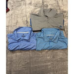 Bundle Of 3 Blue Adidas Golf Polo Shirts Men’s 2XL